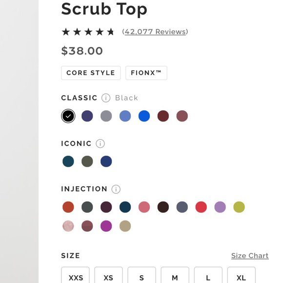 Women's Black V-Neck Scrub Top - Picture 4 of 4